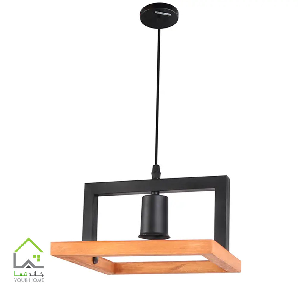 لوستر آویز چوبی